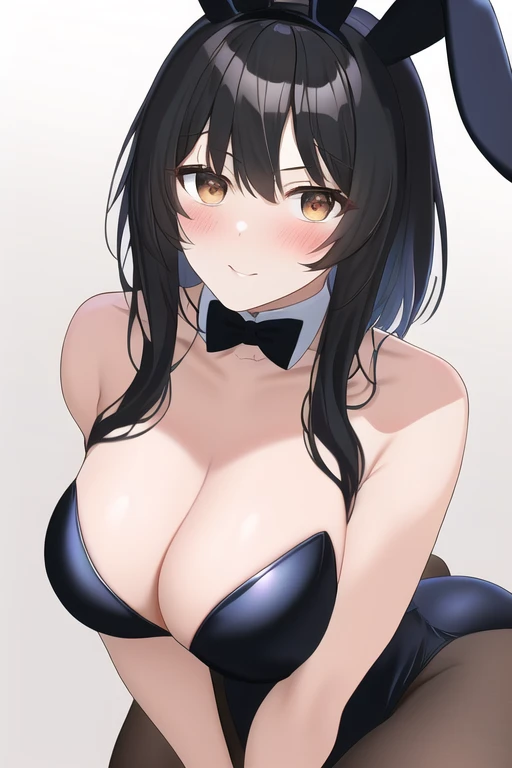 [NovelAI] Sitting with legs tucked under Bunny girl Large breasts Medium hair Masterpiece [Illustration]